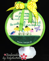 JOY RING - Psalm 104 - "How Many Are Your Works Lord" In The Hoop Machine Embroidery