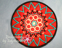 COLOR PLAY COASTER - 2 VERSIONS INCLUDED- IN THE HOOP MACHINE EMBROIDERY - Embroidery by EdytheAnne - 4