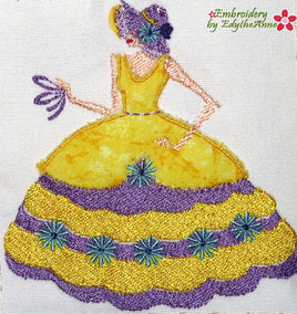 SAVANNAH - A Southern Lady - Machine Embroidery Design - Digital Download