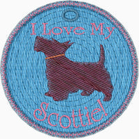 DOG BREED KEY TAGS - Choose Your Breed In The Hoop Machine Embroidery Key Tag