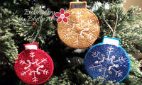 SET OF 3 IN THE HOOP CHRISTMAS ORNAMENTS -Instant Download - Embroidery by EdytheAnne - 2