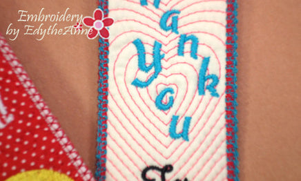 Bookmarks for saying Thank You! - INSTANT DOWNLOAD - Embroidery by EdytheAnne - 3
