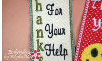 Bookmarks for saying Thank You! - INSTANT DOWNLOAD - Embroidery by EdytheAnne - 2
