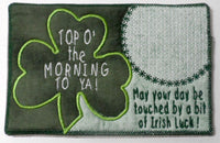 Set of Two ST. PATRICKS DAY In The Hoop Machine Embroidered Mug MatMug Rug.  INSTANT DOWNLOAD - Embroidery by EdytheAnne - 3