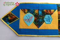 BUTTERFLIES & FLOWERS IN THE HOOP TABLE RUNNER- Digital Download