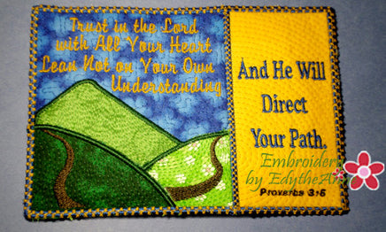 TRUST IN THE LORD Mug Mat/Mug Rug - 2 Sizes Included - INSTANT DOWNLOAD - Embroidery by EdytheAnne - 1