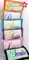 in the hoop accent pillow covers