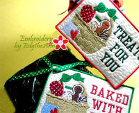 TREATS FOR YOU In The Hoop CHRISTMAS GIFT TAGS Embroidered Design - Instant Download - Embroidery by EdytheAnne - 1