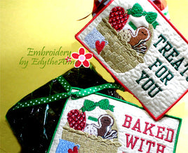 TREATS FOR YOU In The Hoop CHRISTMAS GIFT TAGS Embroidered Design - Instant Download - Embroidery by EdytheAnne - 1