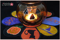 HALLOWEEN CANDLE RING/TABLE TOPPER In The Hoop Machine Embroidery